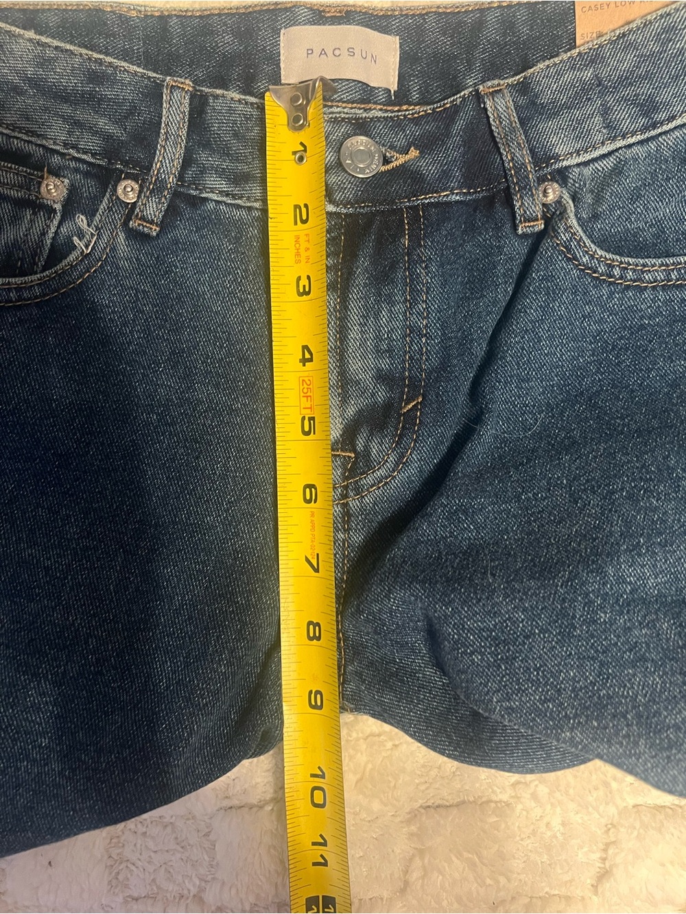 Pacsun Low rise Wide Leg Women’s Jeans Dark blue wash - Picture 7 of 8